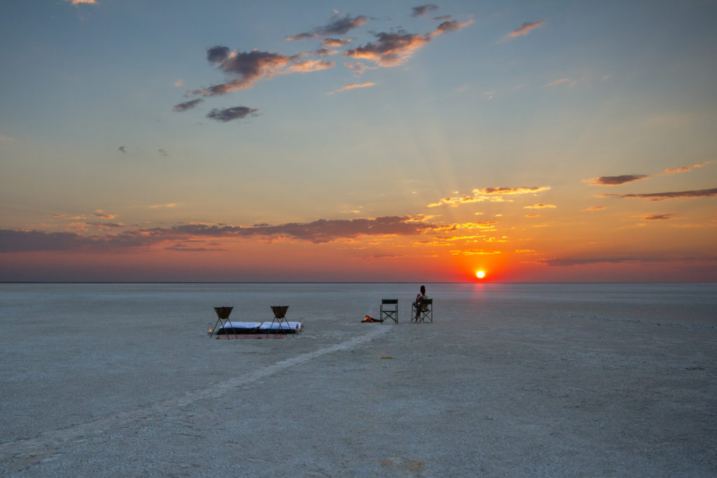 Sleep-out in the Makgadikgadi Salt Pan –